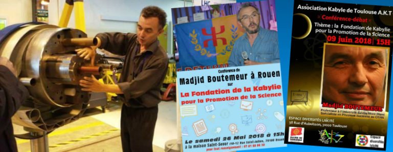 Sciences : Conférences de Madjid Boutemeur à Rouen et Toulouse