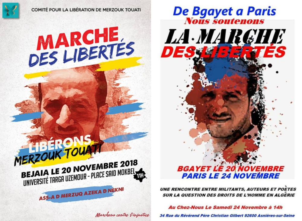 Marche et rencontre des Libertés à Vgayet et Paris pour exiger la libération des détenus politiques en Algérie