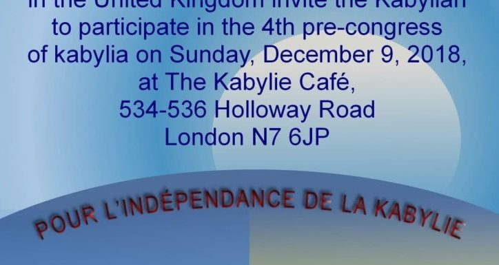 Pré-Congrès du MAK Royaume Uni ce dimanche 9 décembre à Londres