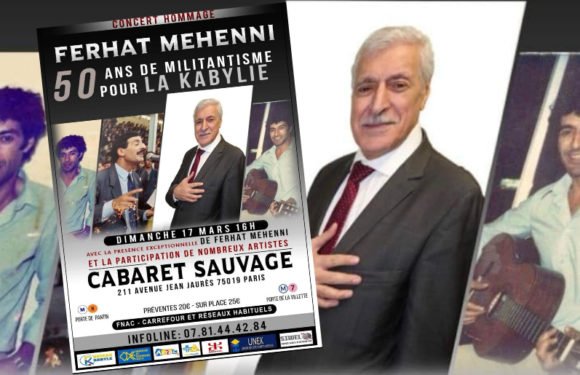50 ans de militantisme pour la Kabylie : Concert-événement en hommage à Ferhat Mehenni, le 17 mars 2019