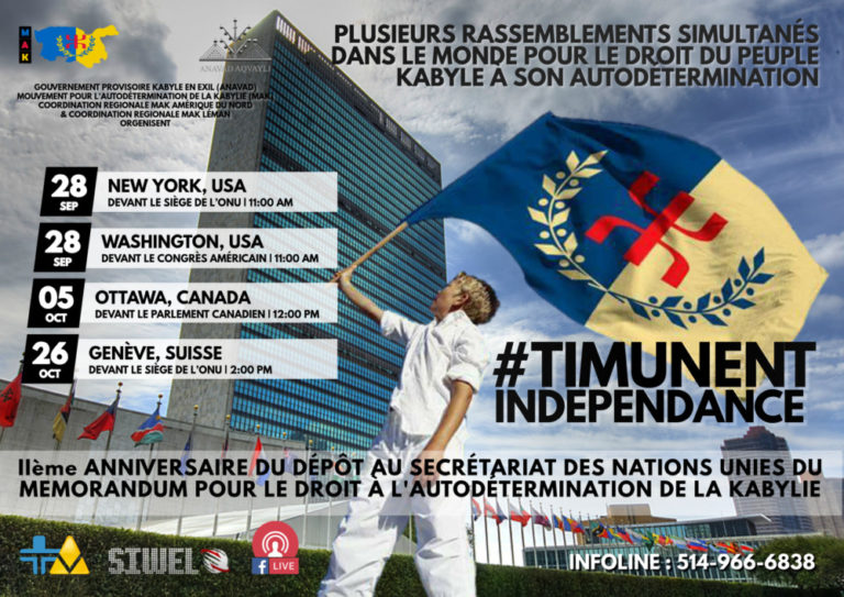 Internationalisation du droit du peuple kabyle à son autodétermination