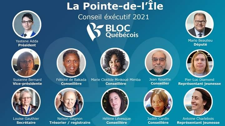 UN NOUVEL EXÉCUTIF DU BLOC QUÉBÉCOIS DE LA POINTE-DE-L’ÎLE QUI ALLIE JEUNESSE, DIVERSITÉ ET EXPÉRIENCE