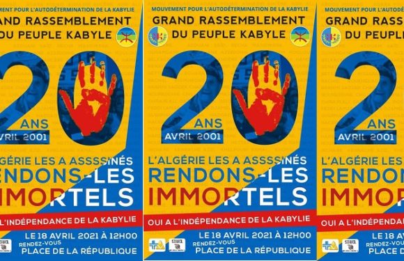 COMMÉMORATION DES PRINTEMPS KABYLES : APPEL  À UN RASSEMBLEMENT À PARIS DIMANCHE 18 AVRIL À 13H00