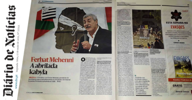 DANS UN ENTRETIEN ACCORDÉ AU PLUS VIEUX QUOTIDIEN PORTUGAIS, FERHAT MEHENNI SOUHAITE UN SCÉNARIO À LA TCHÉCOSLOVAQUE ENTRE LA KABYLIE ET L’ALGÉRIE