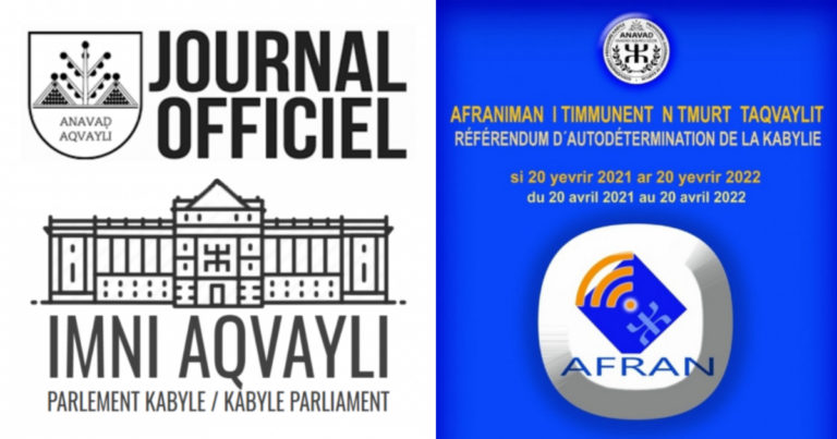 Le président de l’Anavad promulgue la loi portant référendum d’autodétermination du peuple kabyle