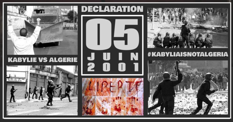 DÉCLARATION DU 05 JUIN 2001 : 20 ANS JOUR POUR JOUR