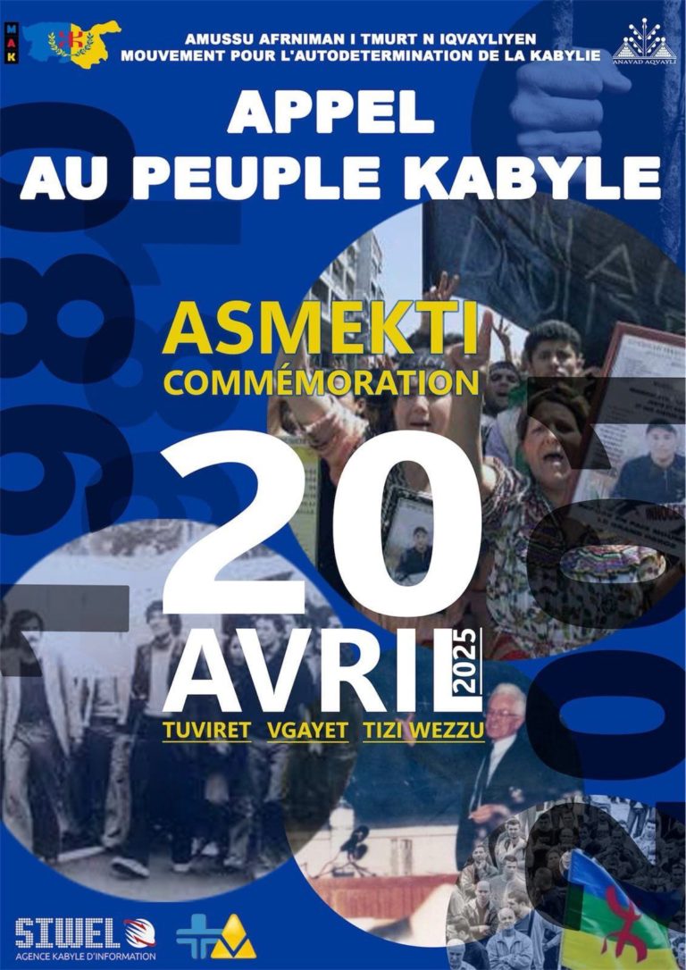 20 avril, appel à chaque Kabyle