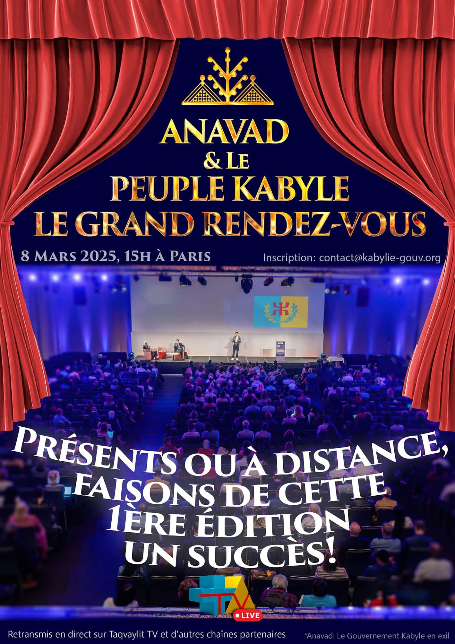 Première édition de « Anavad et le Peuple Kabyle : le grand rendez-vous » Message du Premier Ministre de l’Anavad