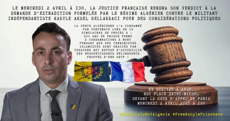 Rassemblement de soutien à Aksel Bellabbaci à Paris
