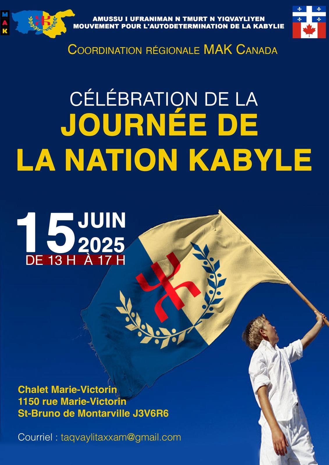Célébration de la Journée de la Nation Kabyle : Communiqué du MAK-Canada