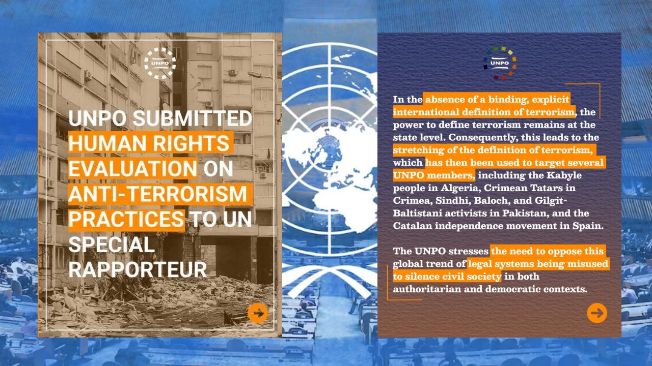 L’UNPO alerte l’ONU sur l’instrumentalisation des lois antiterroristes visant la société civile, citant notamment le peuple kabyle victime du régime algérien