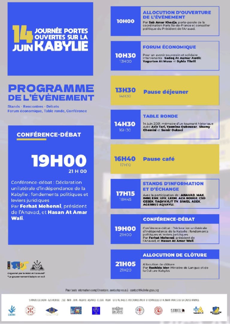 Journée portes ouvertes sur la Kabylie à Paris : adresse et programme dévoilés