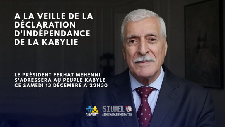 Samedi 22h30 : Prise de parole du président Ferhat Mehenni