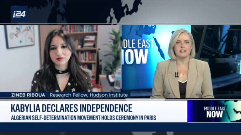 Sur i24NEWS, la politologue Zineb Riboua décrypte la déclaration d’indépendance de la Kabylie