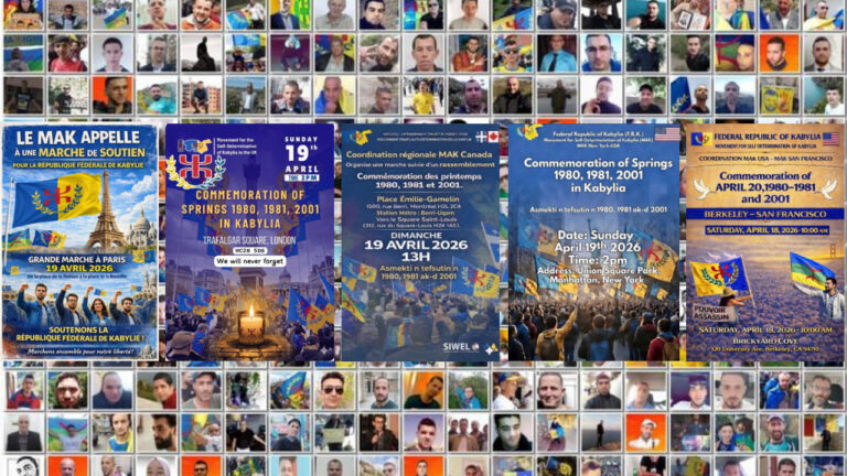 19 avril 2026 : la diaspora kabyle appelée à rompre le silence et à s’organiser au-delà des divergences politiques. Par Raveh Urahmun