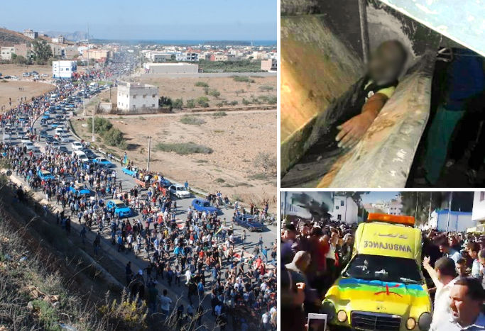 Décès tragique d'un poissonnier au Rif : Manifestations contre la  Décès tragique d'un poissonnier au Rif : Manifestations contre la