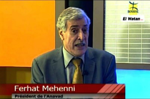 Le président de l'Anavad Ferhat Mehenni sera sur BRTV mardi 29 mai à 13H30 Le président de l'Anavad Ferhat Mehenni sera sur BRTV mardi 29 mai à 13H30