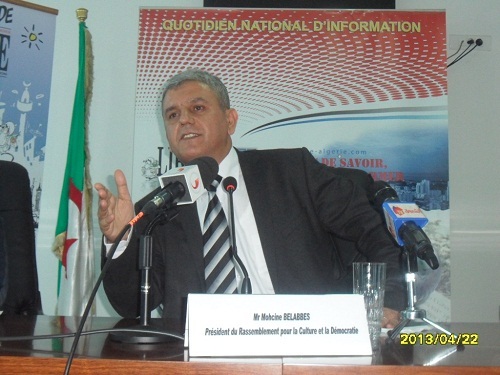 Mohsin Belabbas, président du RCD : Mohsin Belabbas, président du RCD :
