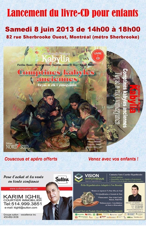 Edition en kabyle : Parution du livre-CD Edition en kabyle : Parution du livre-CD