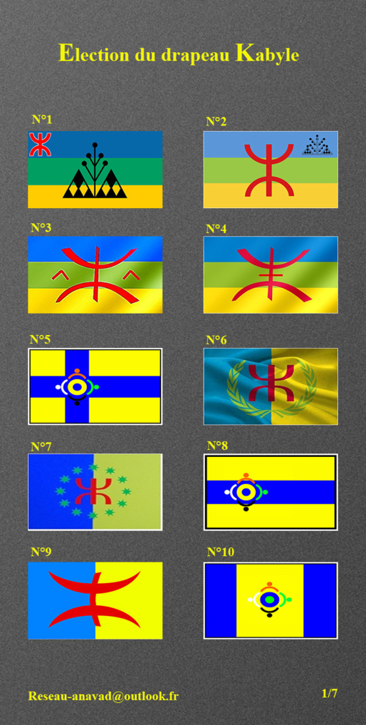 drapeau kabyle, www.siwel.info/La-Kabylie-se-dote-d-un-drap…