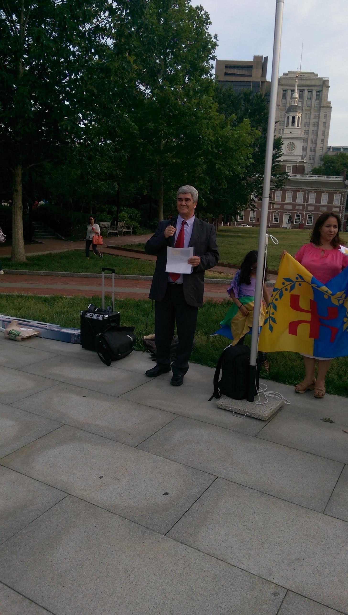 Lever du drapeau national kabyle hier à Philadelphie