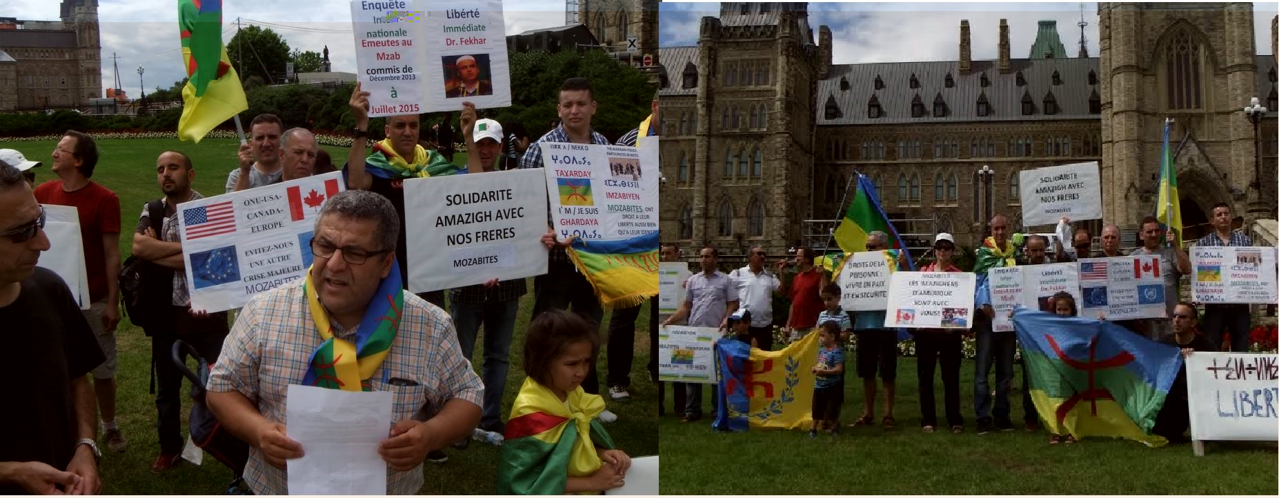 Rassemblement des Amazighs devant la colline parlementaire à Ottawa: Halte aux violences faites au M'zab ! Rassemblement des Amazighs devant la colline parlementaire à Ottawa: Halte aux violences faites au M'zab !