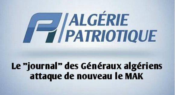 « Algérie patriotique » et son « Algérie chimérique » face à la Kabylie authentique « Algérie patriotique » et son « Algérie chimérique » face à la Kabylie authentique