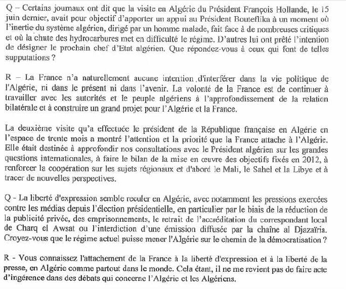 Petit manuel de langue de bois franco-algérienne à l'intention de Gérard, président du Sénat français Petit manuel de langue de bois franco-algérienne à l'intention de Gérard, président du Sénat français