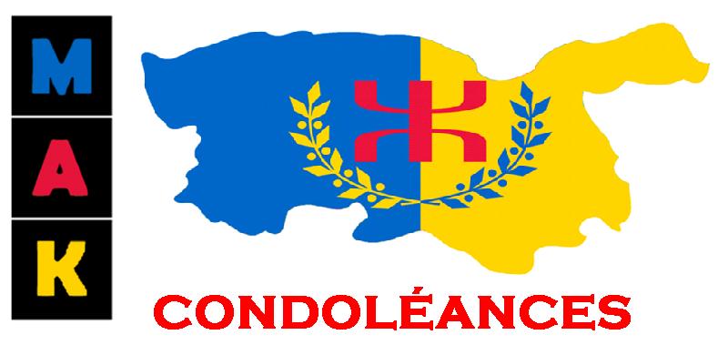 Condoléances du MAK à M. Djamel Benzid Condoléances du MAK à M. Djamel Benzid