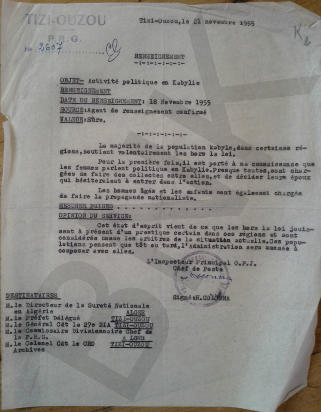Quand les français découvraient en 1955 que les femmes kabyles parlaient politique Quand les français découvraient en 1955 que les femmes kabyles parlaient politique