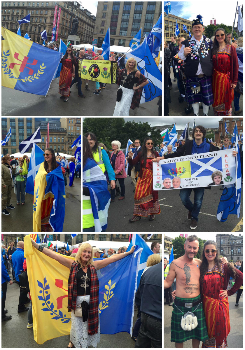 La Kabylie présente à la marche des Ecossais pour leur indépendance La Kabylie présente à la marche des Ecossais pour leur indépendance