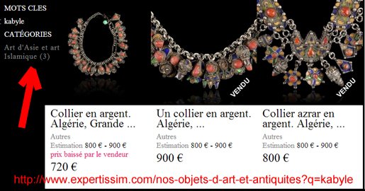 Scandale : Des experts français classent le bijou kabyle dans la catégorie 