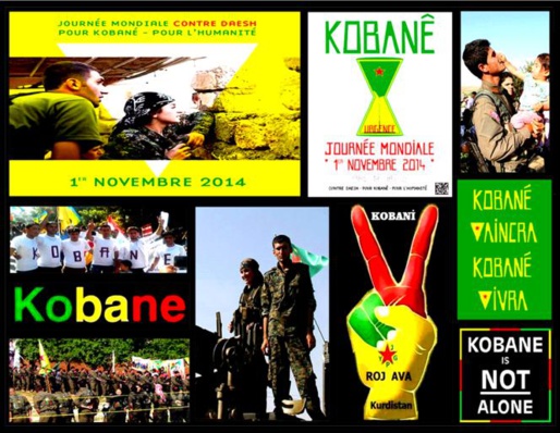 Paris /Journée mondiale de soutien à «KOBANÊ»:Manifestation le 1er novembre 2014, 14h00 (Bastille –République)