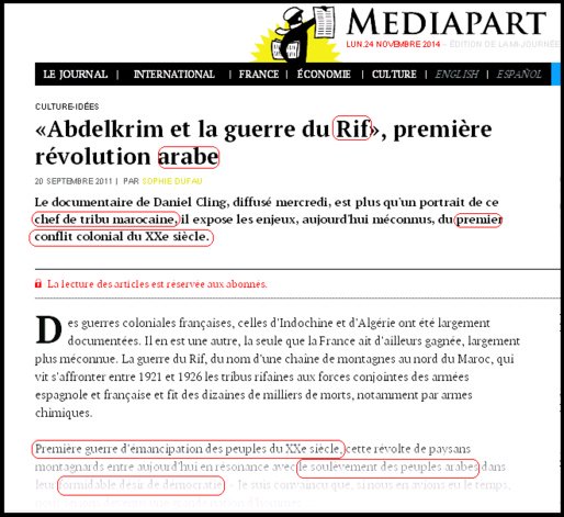 Qui l'aurait cru : Médiapart se met au négationnisme et qualifie la guerre du Rif de première révolution 