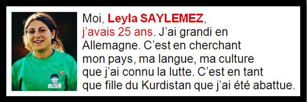 9 et 10 janvier / Marches pour Sakine, Fidan et Leyla : 3 militantes kurdes exécutées à Paris...en toute impunité