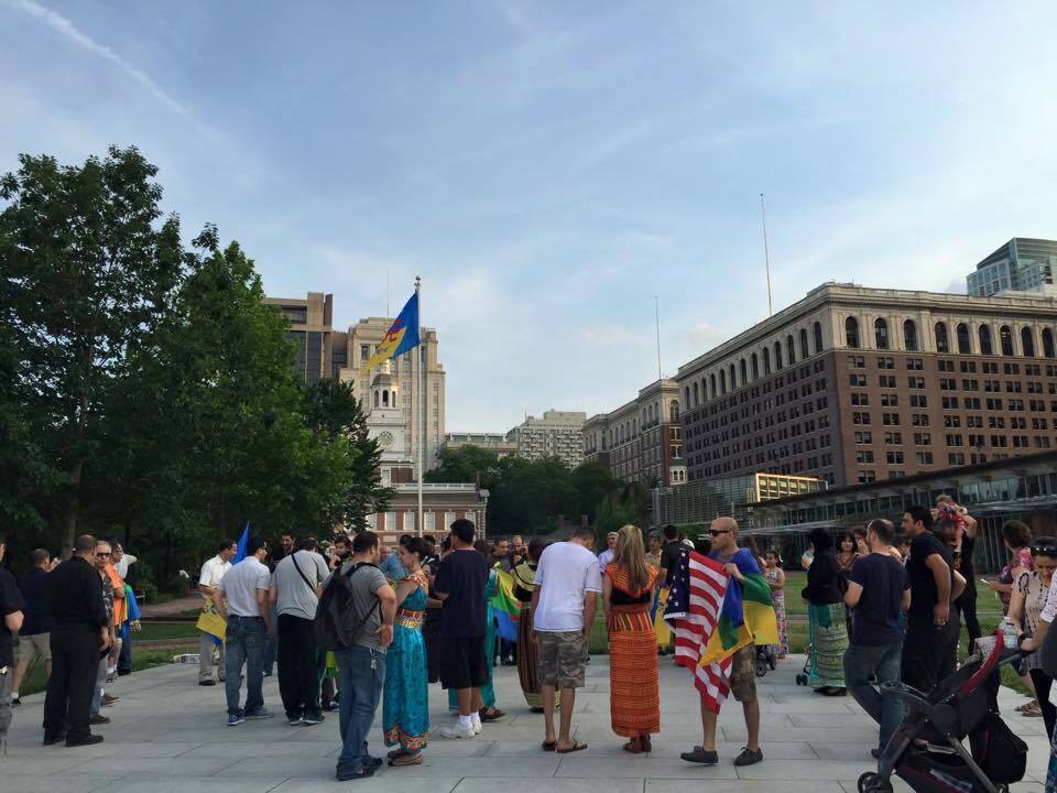 Lever du drapeau national kabyle hier à Philadelphie