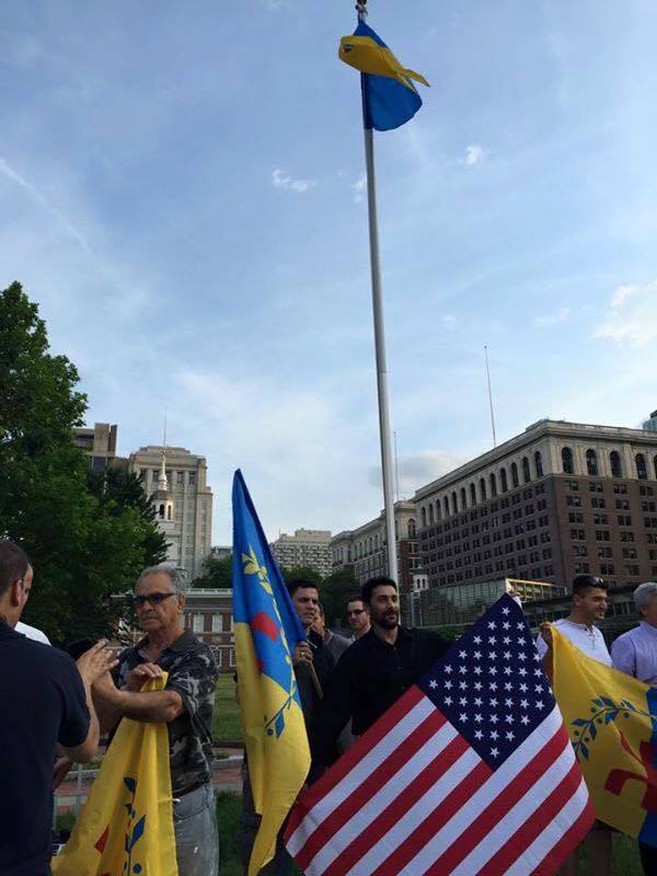 Lever du drapeau national kabyle hier à Philadelphie