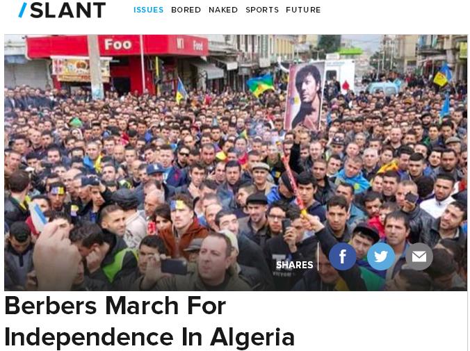 Berbers March For Independence In Algeria (traduit en français par Dahmane At Ali)