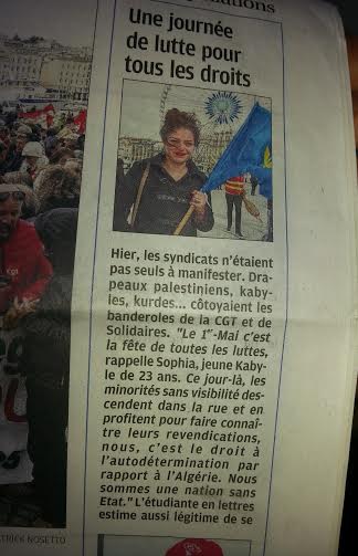 Le journal La Provence parle de l'autodétermination de la Kabylie.