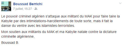 L'élite intellectuelle kabyle soutient les militants du MAK face à la répression algérienne